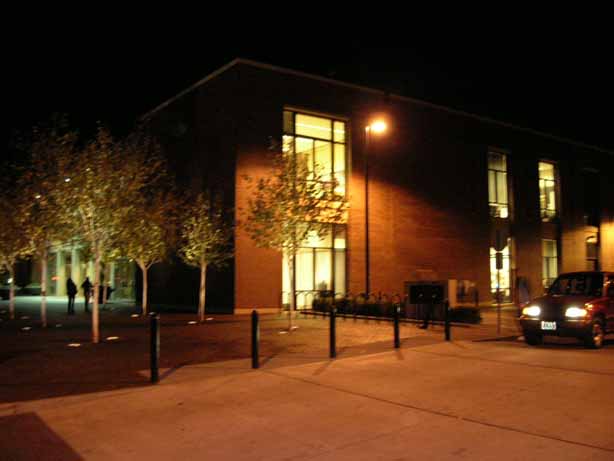 Beaverton, OR: Nighttime view of the library