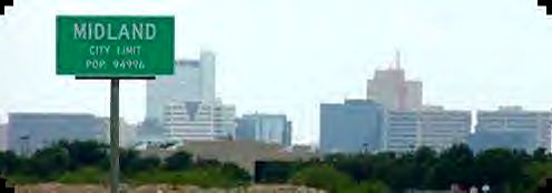 Midland, TX: Picture Of Downtown with Sign