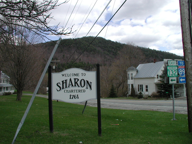 Sharon, VT: Sharon sign