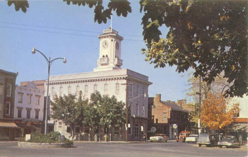 Greencastle, PA: Post card I bot showing the Public Square
