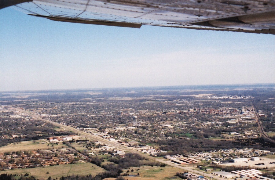 Ardmore, OK: Aerial photo of Ardmore Oklahoma looking Northeast