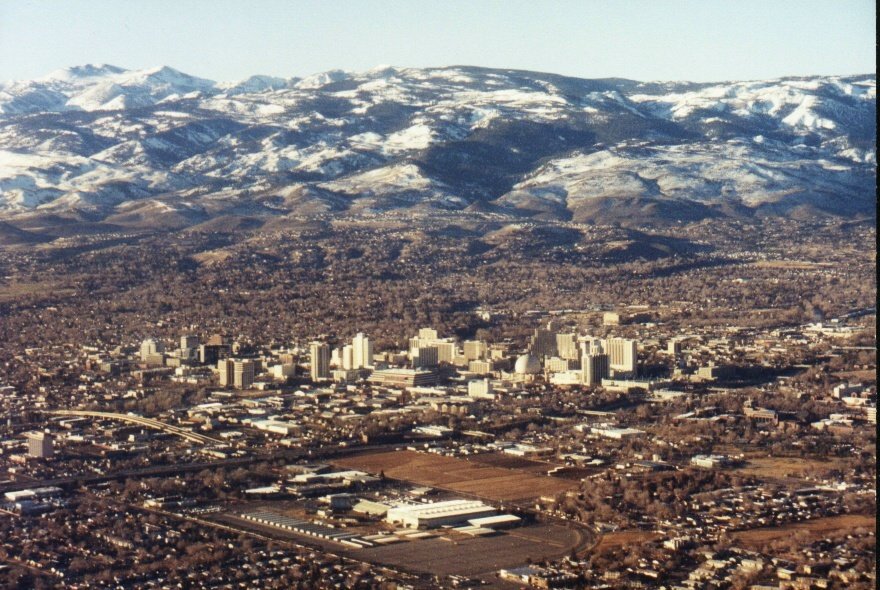 Reno, NV: Aerial photo of Downton Reno Nevada