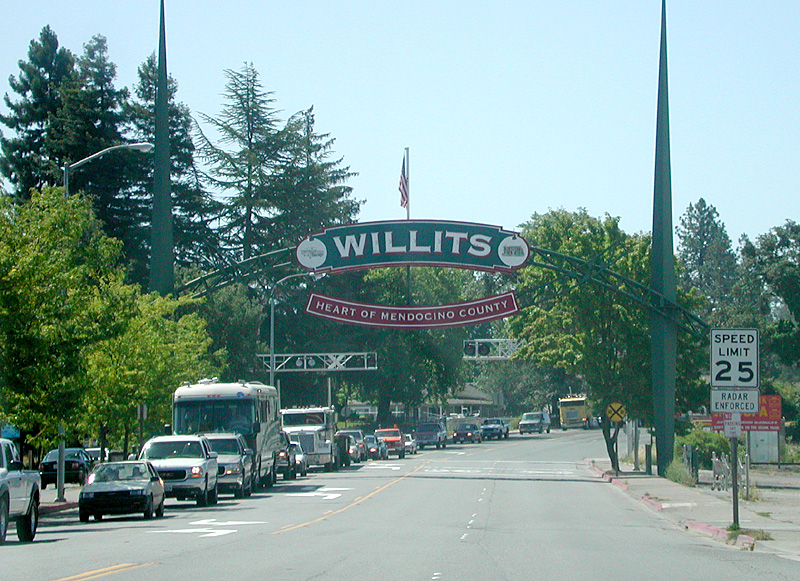 Willits, CA: Entering Willits, CA