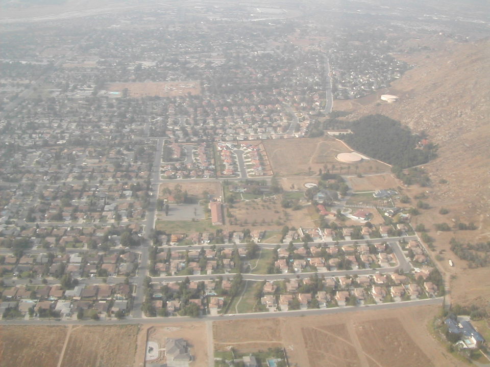 Grand Terrace, CA: Arial view of part of Grand Terrace residential area.