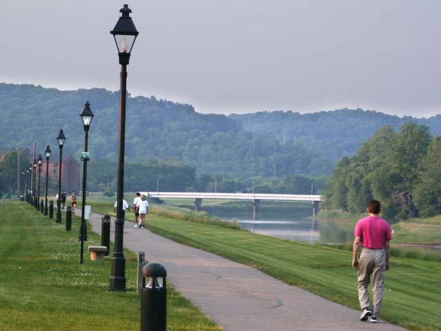 Athens, OH : Strolling along the bike path by the Hocking River photo