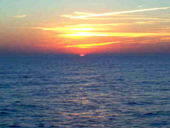 Oak Island, NC: Sunset at from Long Beach Pier