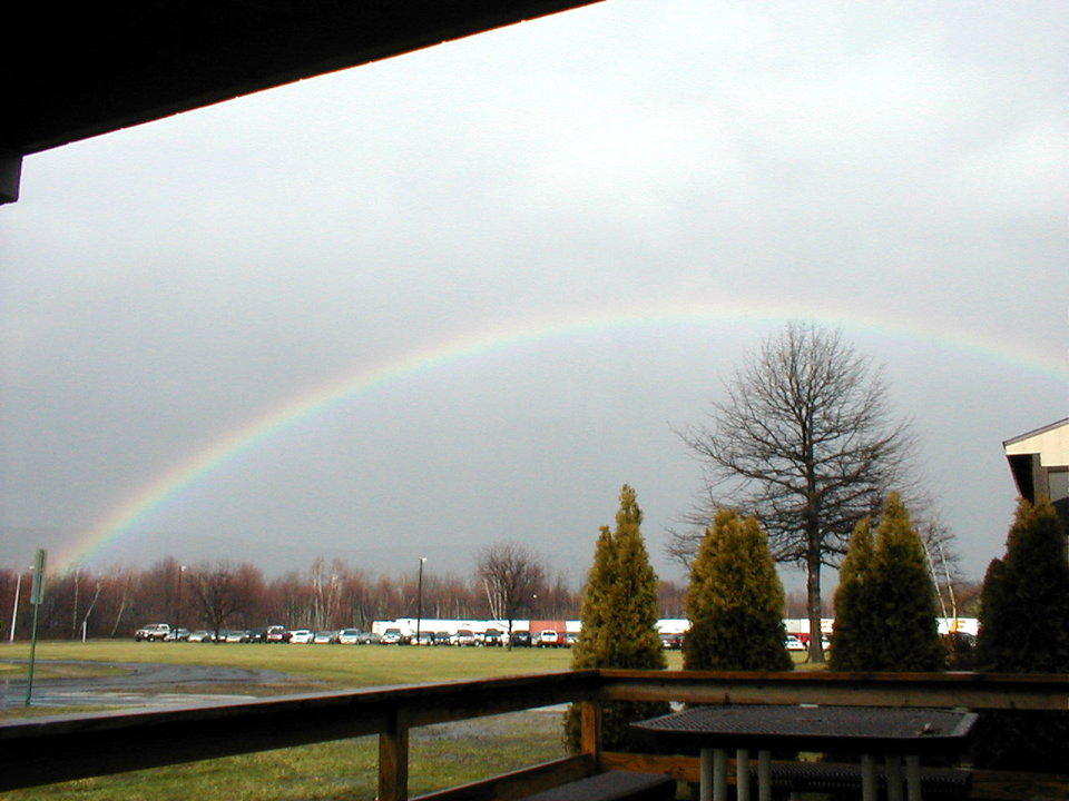 Pittston, PA: Rainbow pic taking during break in work in duryea