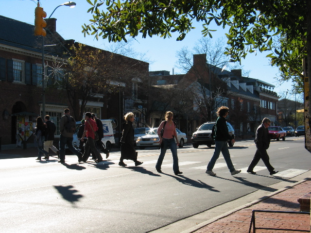 Chapel Hill, NC: Franklin at Columbia, center of Chapel Hill