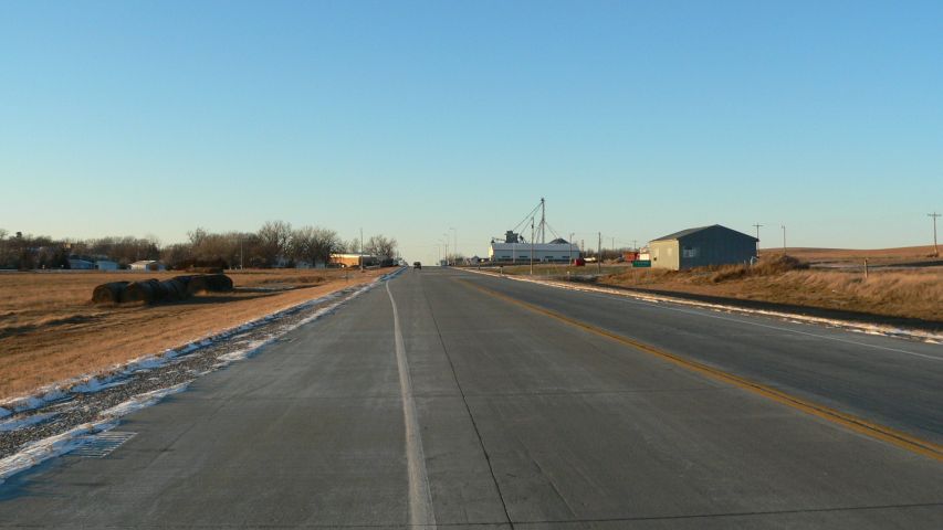 Colome, SD: Looking west along US Hwy 18 toward Colome, SD