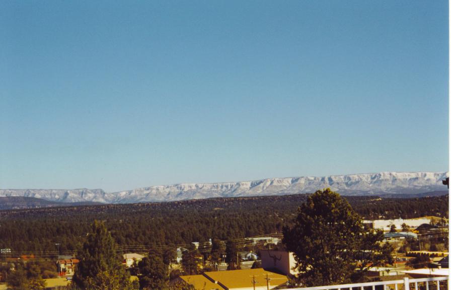 Payson, AZ: View of the Mogollon Rim from Payson