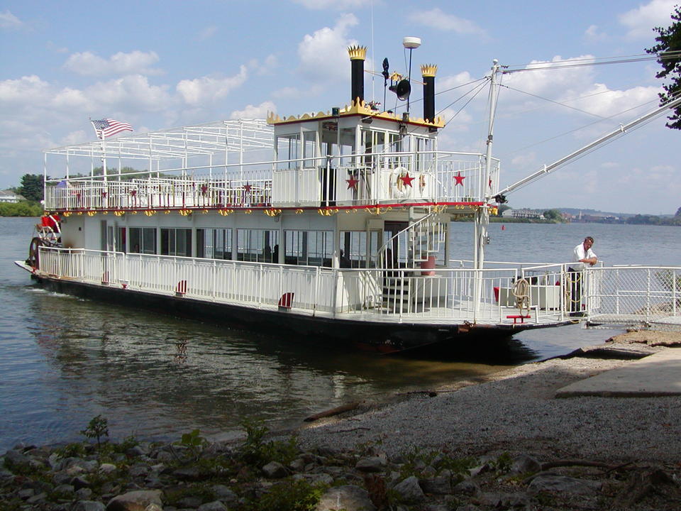 Parkersburg, WV Sternwheeler docking at Blennerhassett Island photo