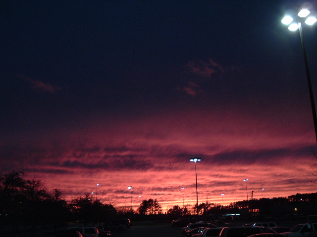 Rocky Mount, NC: Sunst from Walmart parking lot
