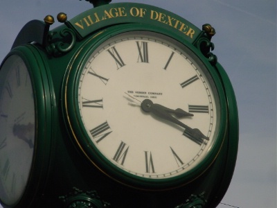 Dexter, MI: Clock at the Center of Town, Dexter, MI