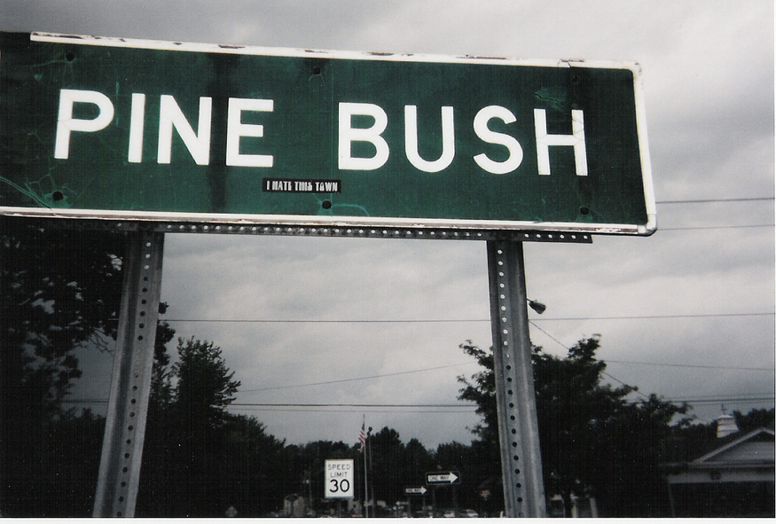 Pine Bush, NY: Rt 52 PB sign