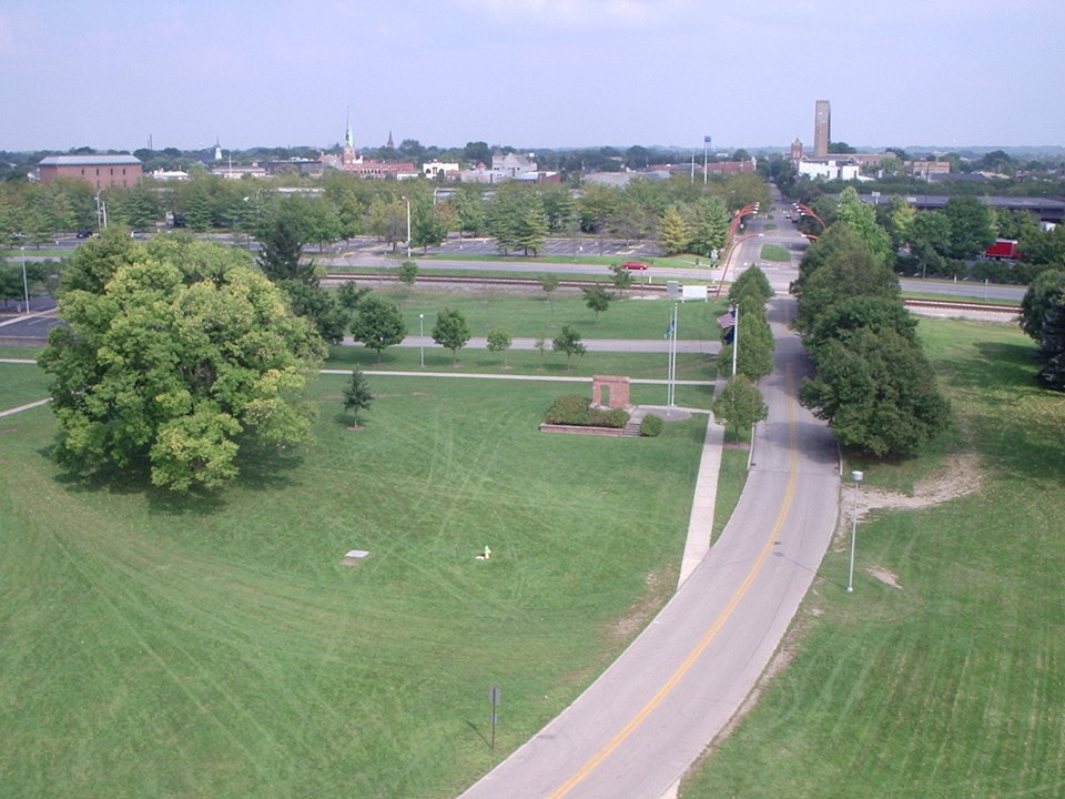 Columbus, IN: Downtown Columbus from the Mill Race Tower