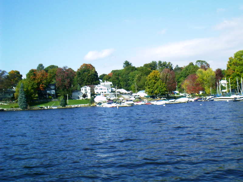 New Fairfield, CT: View of Chatterton Marina from Candlewood Lake