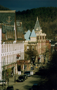 Bellefonte, PA: The Brockerhoff Hotel and Crider Exchange on Allegheny Street, Bellefonte