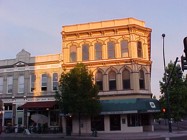 Walla Walla, WA: main & 4th st Downtown. User comment: This picture is 2nd and Main, not 4th and Main. I am looking out my office window at this view as I type.