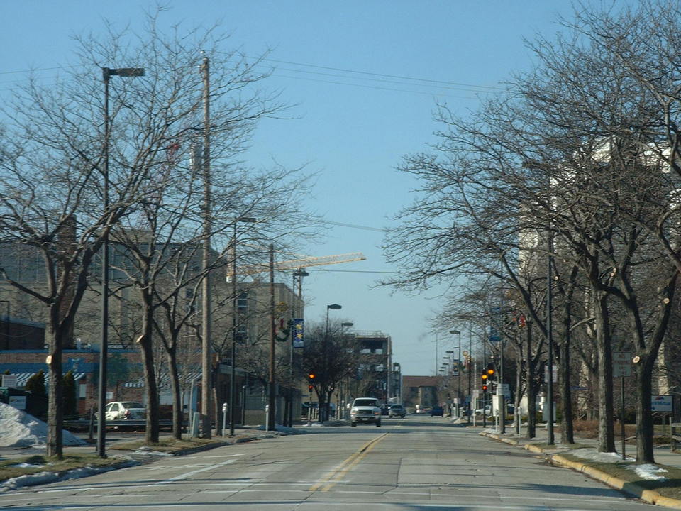 Green Bay, WI Cherry Street, Looking West Towards The Fox River
