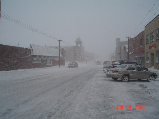 Calumet, MI: 6th Street during a Winter Storm