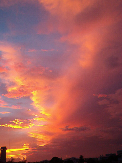Dunedin, FL: Sunset over Curlew Landings Townhouses on Alt 19