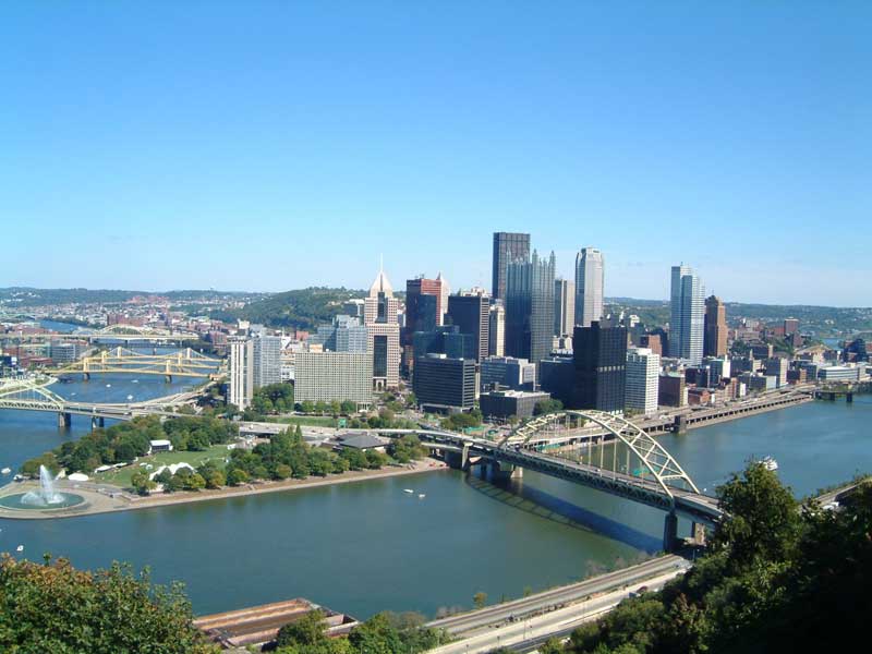 Pittsburgh, PA: View of Point State Park in Pittsburgh