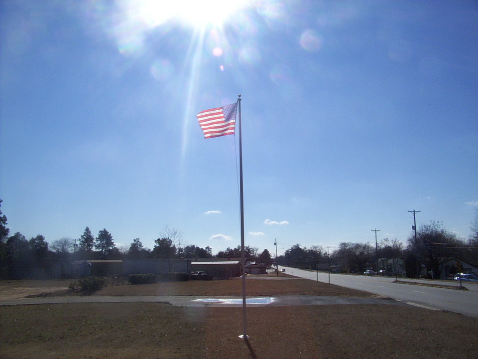 Bennettsville, SC: American Flag at a Local Business