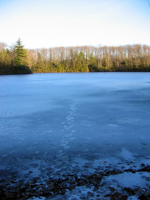 Litchfield, CT: A frozen lake.