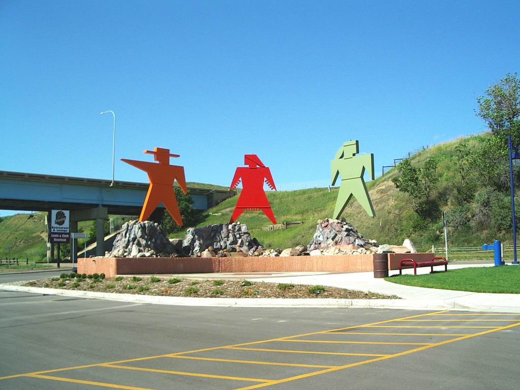 Bismarck, ND: Lewis & Clark Monument - Riverfront Park - July 2004