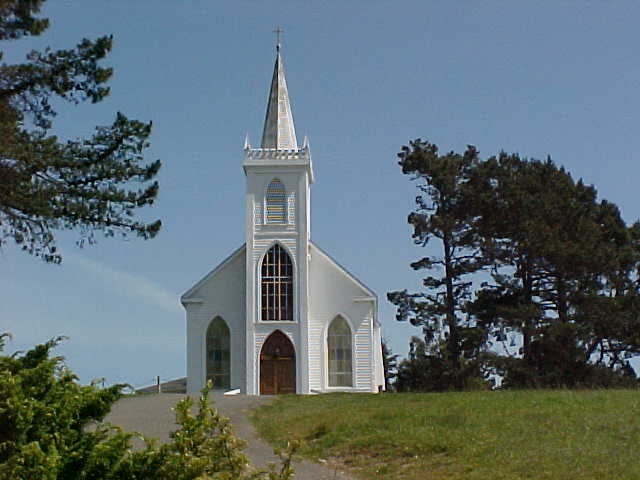 Bodega Bay, CA: where is Alfred Hitchcock? the church in "the birds" the Bodega Church