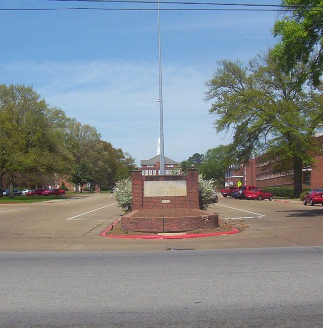 Ruston, LA: Louisiana Tech University Main Entrance (approx 8000 students)