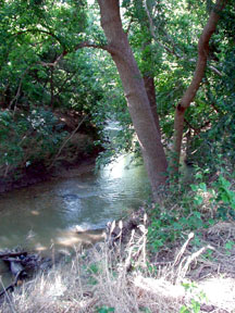 Waxahachie, TX: Creek with hike/bike trail in Waxahatchie, TX