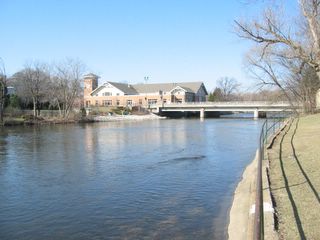 Waterford, WI: Waterford Public Library taken from the bank fo the Fox River