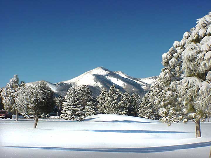 Ruidoso, NM: Sierra Blanca in the winter.