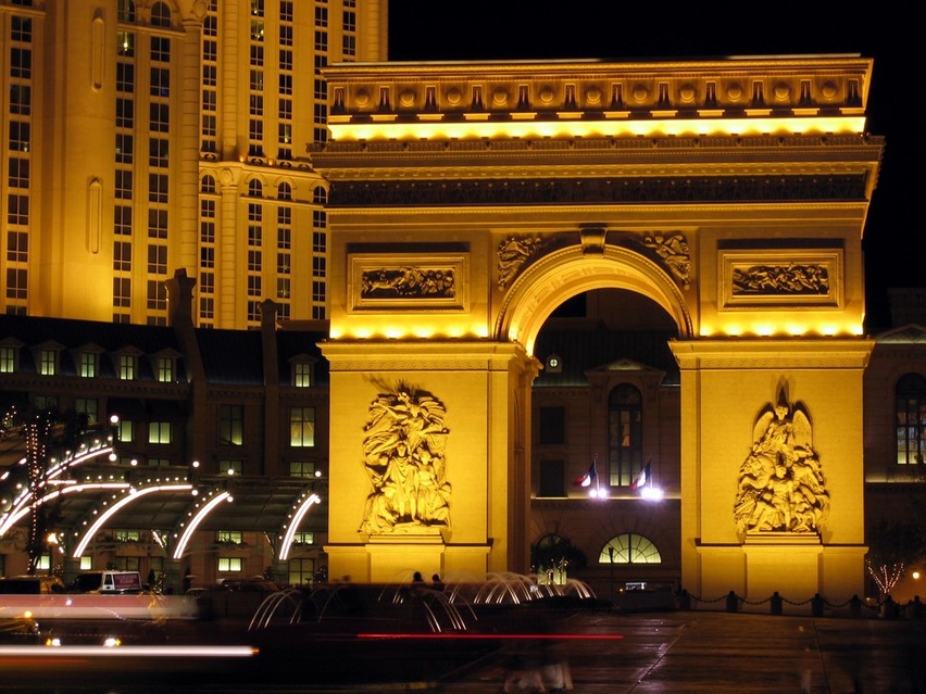Las Vegas, NV: Arch in Front of the Paris Hotel