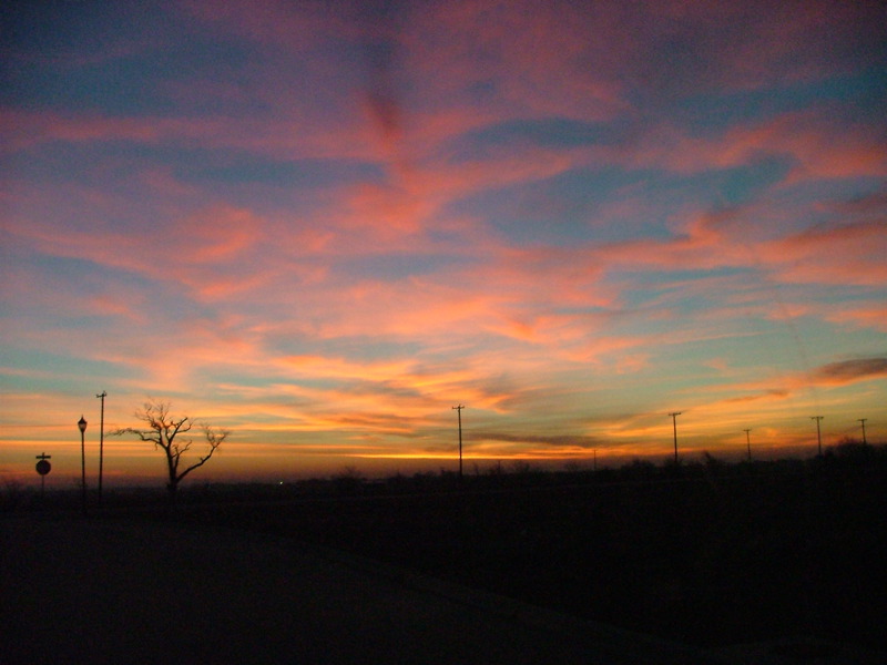 Anna, TX: Sunrise in early January right outside my housing community.