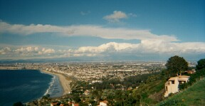 Palos Verdes Estates, CA: view from a hill in PVE