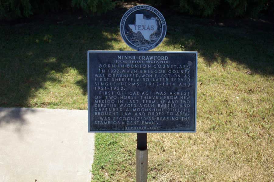 Silverton, TX: First Sheriff Historical Plaque