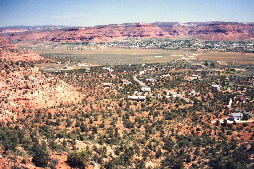 Kanab, UT: The town of Kanab is nestled against the Vermilion Cliffs, the southernmost "step" in the Grand Staircase-Escalante National Monument.