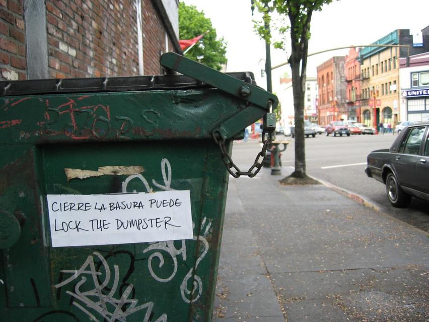 Portland, OR spanish dumpster photo, picture, image (Oregon) at city