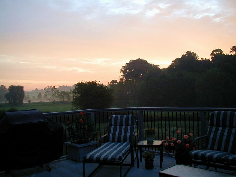 Kennett Square, PA: sunrise in the hills that surround Kennett Square, PA