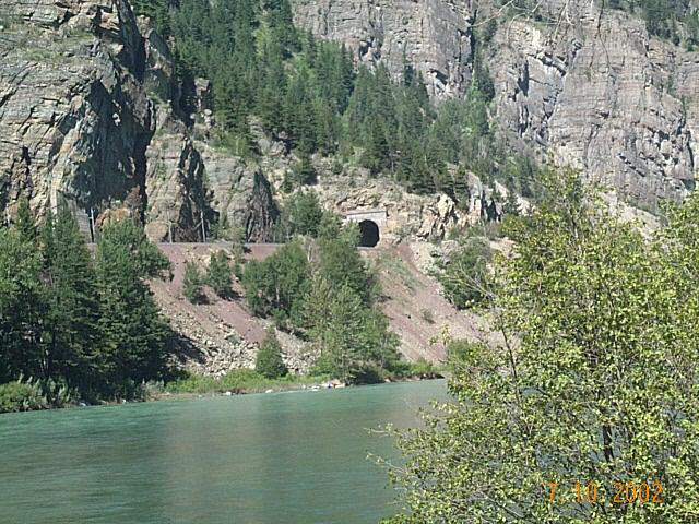 Columbia Falls, MT : Railroad Tunnel by Flathead River near Columbia Falls, Montana photo ...