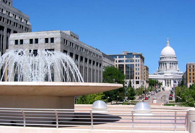 Madison, WI: State Capitol from Monona Terrace