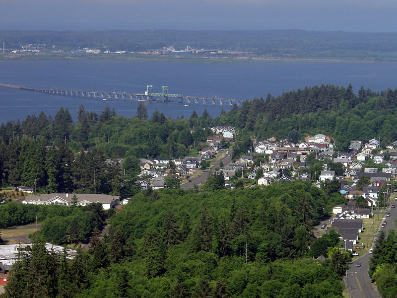 Astoria, OR: Looking West from Astoria Column