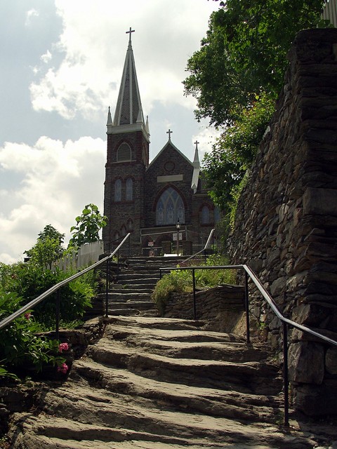 Harpers Ferry, WV: Harpers Ferry, note the steps carved into the bedrock.