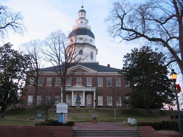 Annapolis, MD: Maryland State House -- Capitol of the US from 11/26/1783 to 8/13/1784