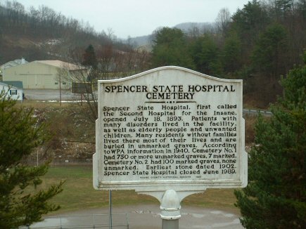 Spencer, WV: Historical Marker of the State Hospital Spencer, WV