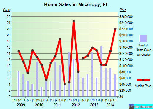 Micanopy, FL index of house prices