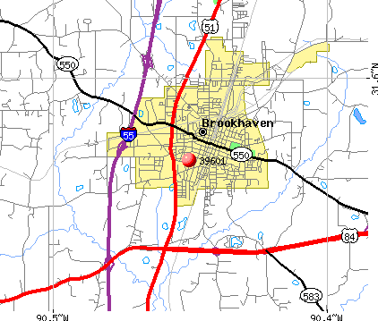 Mapa MICHELIN Brookhaven - mapa Brookhaven - ViaMichelin