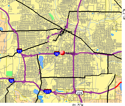 Akron Ohio Zip Code Map – Map Vector